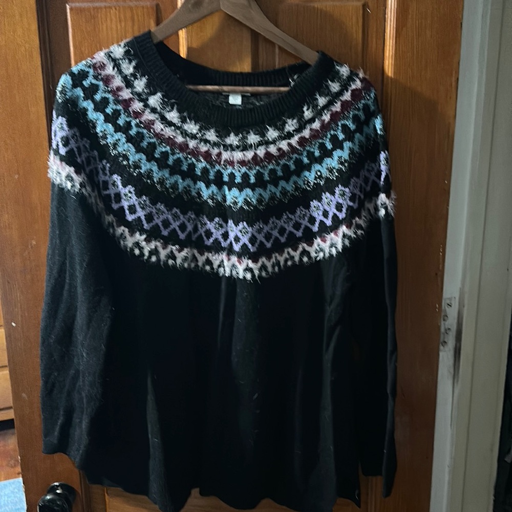 JJill Fair Isle Tunic Sweater